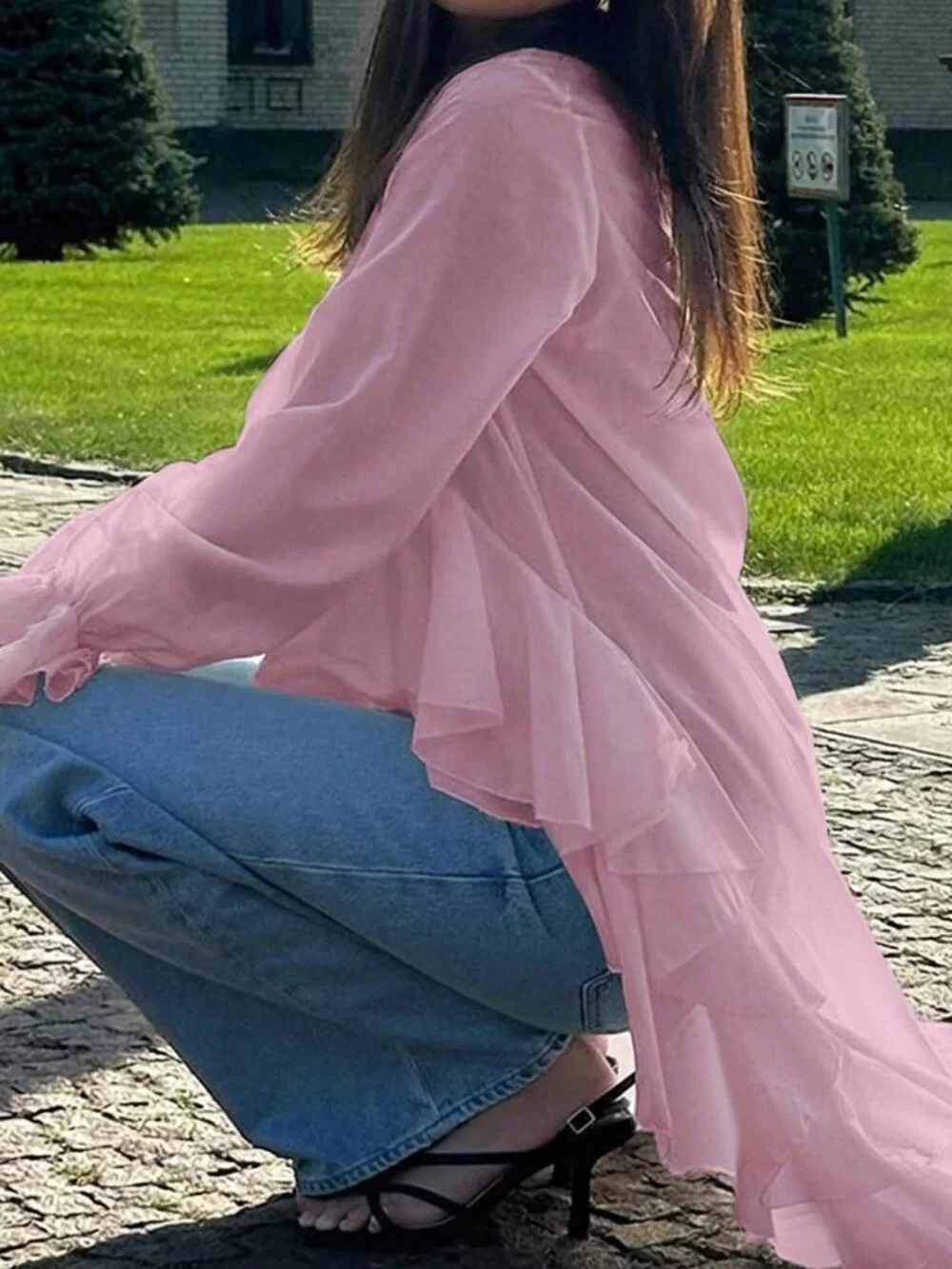 Pink Casual Women's Loose Shirt